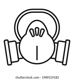 Disinfection mask icon. Outline Disinfection mask vector icon for web design isolated on white background