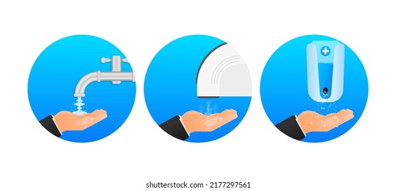 Disinfection sanitizer on transparent background. Vector 3d illustration.