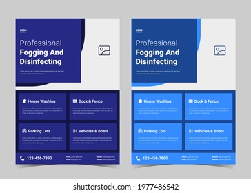 Disinfection services flyer. Cleaning service flyer. House cleaning service poster flyer template. 