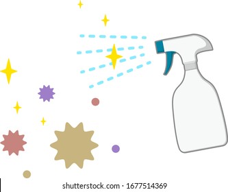 Disinfection spray isolated vector illustration