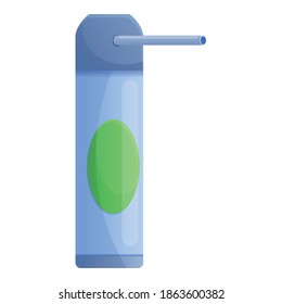 Disinfection spray metal bottle icon. Cartoon of disinfection spray metal bottle vector icon for web design isolated on white background
