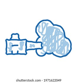 Disinfection Tool sketch icon vector. Hand drawn blue doodle line art Disinfection Tool sign. isolated symbol illustration