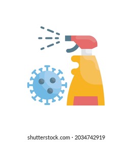 Disinfection vector flat icon style illustration. EPS 10 file