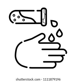 Disinfection vector line icon 