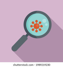 Disinfection virus magnifier icon. Flat illustration of Disinfection virus magnifier vector icon for web design