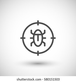 Disinfestation line icon
