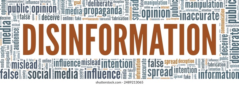 Disinformation word cloud conceptual design isolated on white background.