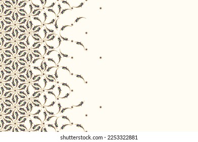 Disintegration floral template based on geometric islamic mosaic design. Abstract background. 