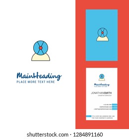 Disk avatar Creative Logo and business card. vertical Design Vector
