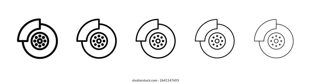 Disk brake icon concept. graphic design, logo, Web, UI.