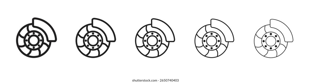 Scheibenbremse Symbol flache Illustration Logo