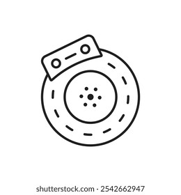 Disk brake icon isolated on white background