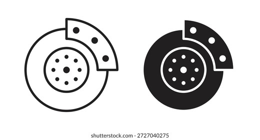 Disk brake icon on white background. Stock vector icon