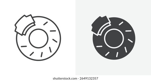 Scheibenbremse Symbol Umrissvektorzeichen