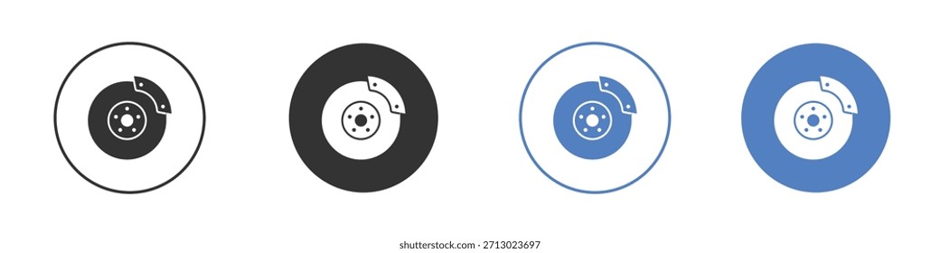 Icono de freno de disco simple Vector minimalista EPS