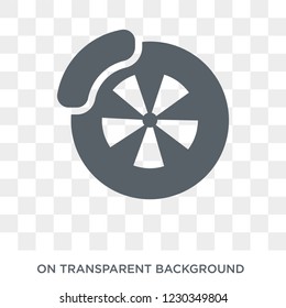 disk brake icon. Trendy flat vector disk brake icon on transparent background from general  collection. 
