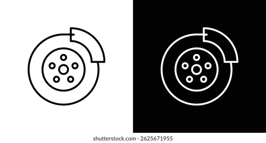 Colección de Vector de icono de freno de disco. ilustración de signo de Vector