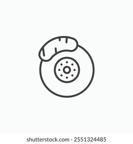 Icono de freno de disco Ilustración vectorial. EPS10