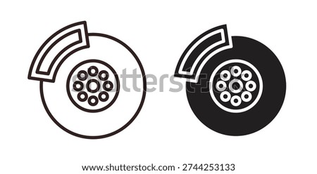 Disk brake icon vector Illustration logo template pack