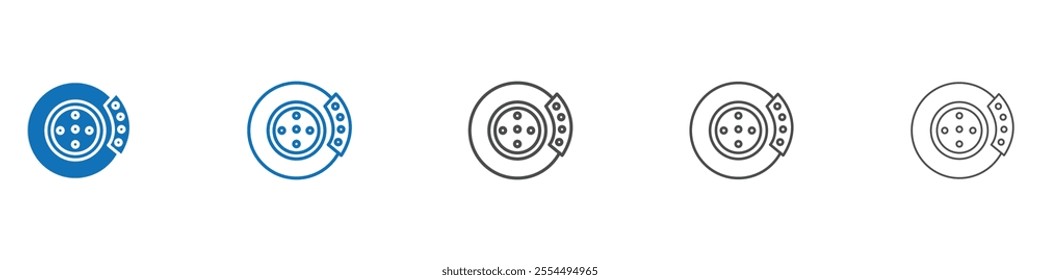 Disk brake icon vector set collection for web