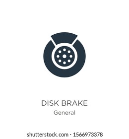 Disk brake icon vector. Trendy flat disk brake icon from general collection isolated on white background. Vector illustration can be used for web and mobile graphic design, logo, eps10