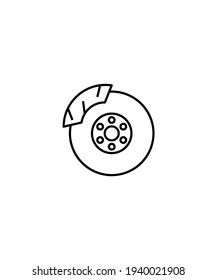 disk brake icon,vector best line icon.