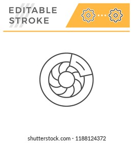 Disk brake line icon