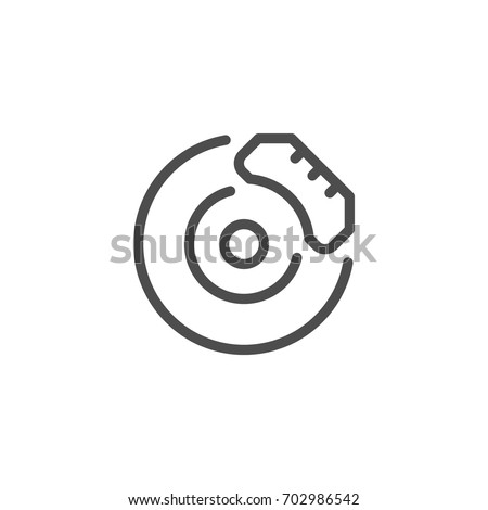 Disk brake line icon