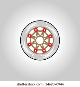 disk brake motorcycle equipment vector
