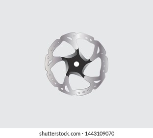 disk brake rotor ilustration vector, MTB Bike, Bicycle Disc Brake Rotor. Realistic Vector Illustration. Bike Spare Parts Series.