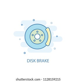 disk brake trendy icon. Simple line, colored illustration. disk brake symbol flat design from Car Service set. Can be used for UI/UX