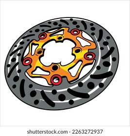 freno de disco en estilo de arte vectorial
