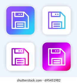 Disk bright purple and blue gradient app icon