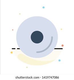 Disk, Cd, Media, Video Abstract Flat Color Icon Template
