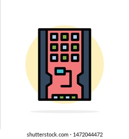 Disk, Drive, Hardware, Solid, Ssd Abstract Circle Background Flat color Icon