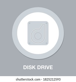 disk drive icon. flat illustration of disk drive vector icon. disk drive sign symbol