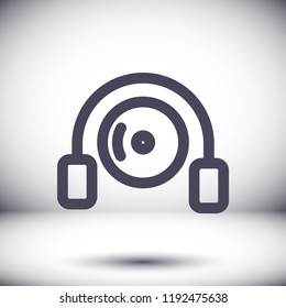 disk DVD HEADPHONES icon vector
