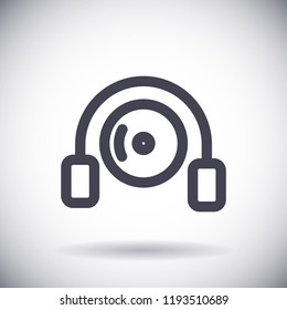 disk DVD HEADPHONES icon vector