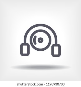 disk DVD HEADPHONES icon vector