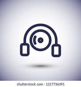 disk DVD HEADPHONES icon vector