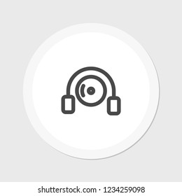 disk DVD HEADPHONES icon vector