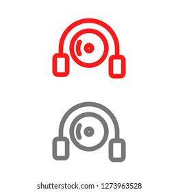 disk DVD HEADPHONES icon vector