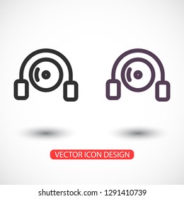 disk DVD HEADPHONES icon vector
