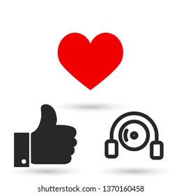 disk DVD HEADPHONES icon vector