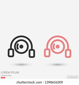 disk DVD HEADPHONES icon vector
