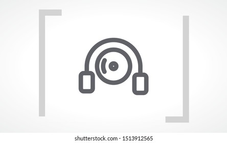 disk DVD HEADPHONES icon vector
