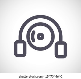 disk DVD HEADPHONES icon vector