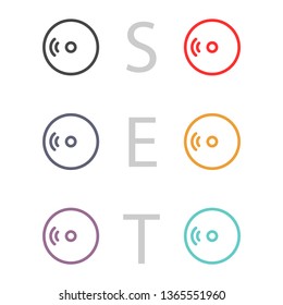 disk DVD icon vector