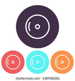 disk DVD icon vector. lorem ipsum Flat Design JPG