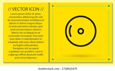 disk DVD icon vector. lorem ipsum Flat Design JPG